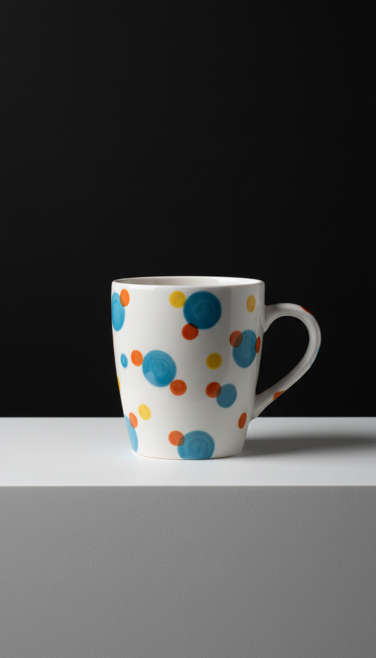 Gallery Blue Dots Ceramic Cup